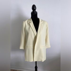 Pastel Yellow Oversized Blazer